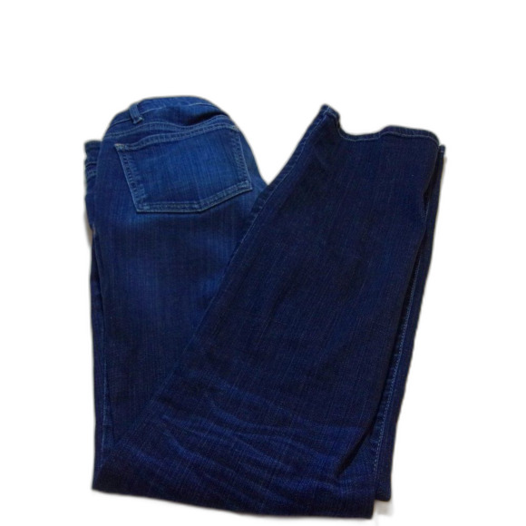 Eileen Fisher Straight Leg Heather Size 6 Blue Jeans Stretch 9" Rise 30" Inseam - Picture 1 of 6